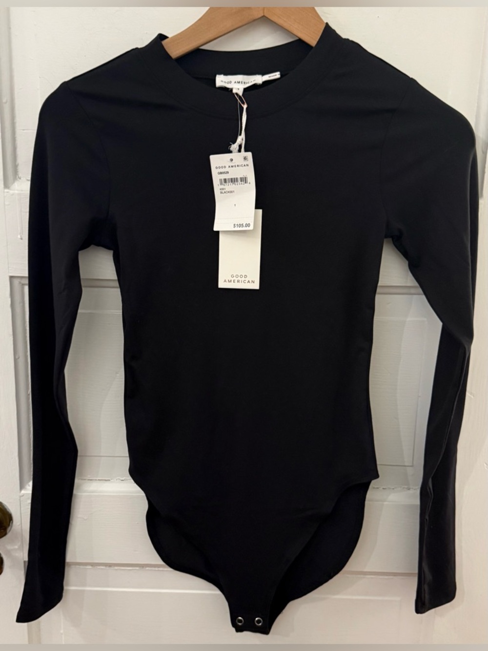 Good American Sculpting Crewneck Bodysuit Black